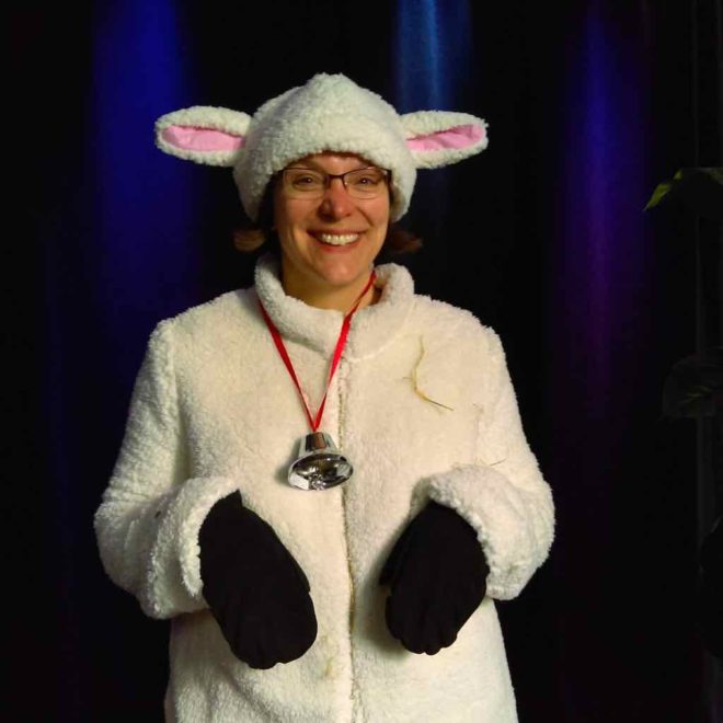 Me in my complete lamb costume